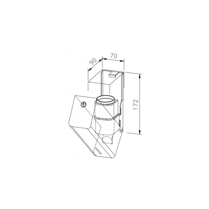 Soap Dispenser Prestige 200ml - PP107 CAD Drawing