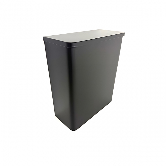 Smooth Matt Black Prestige 7lt Sanitary bin Angled
PRES-6150403-SMB 