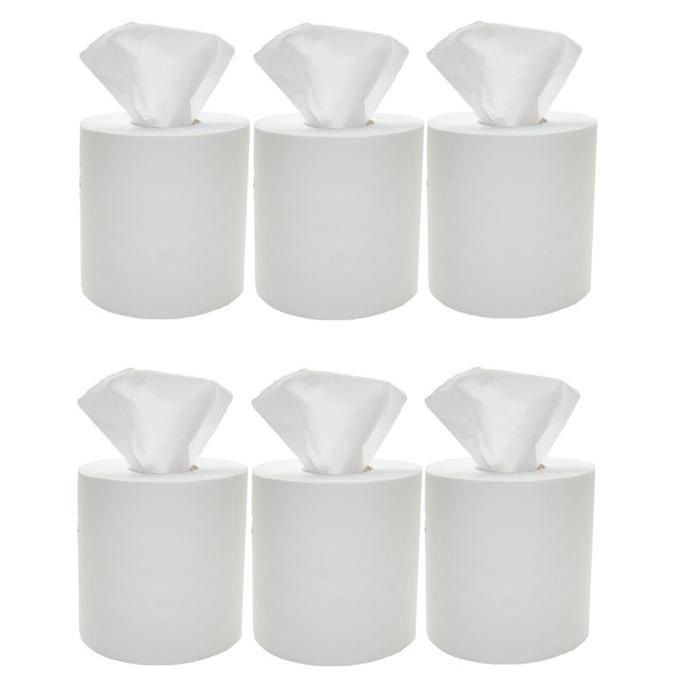 Prestige Washrooms Luxury Centrefeed Rolls White x 6