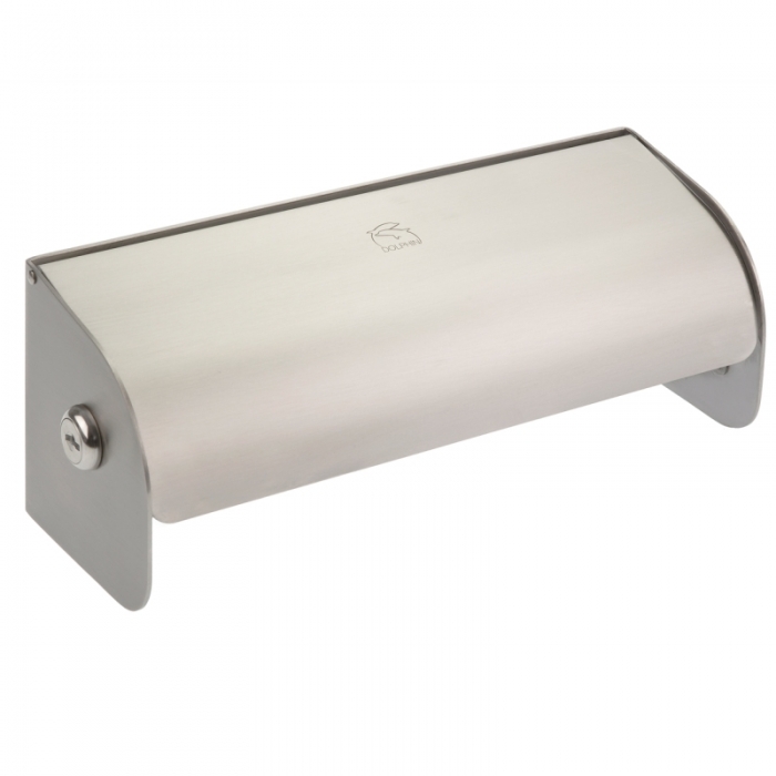 Dolphin Double Polished Steel Lockable Toilet Paper Dispenser - BC267