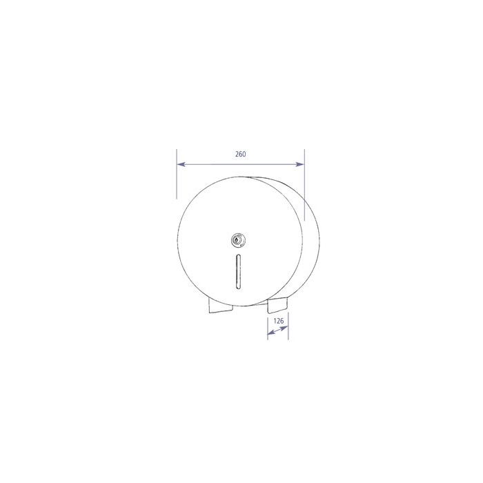 Dolphin White Metal Mini Jumbo BC328WM Drawing