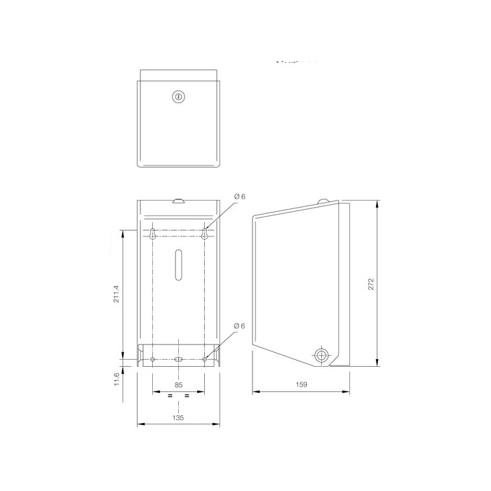 Dolphin Pendimatic Ultimatic Toilet Roll Holder CAD Drawing