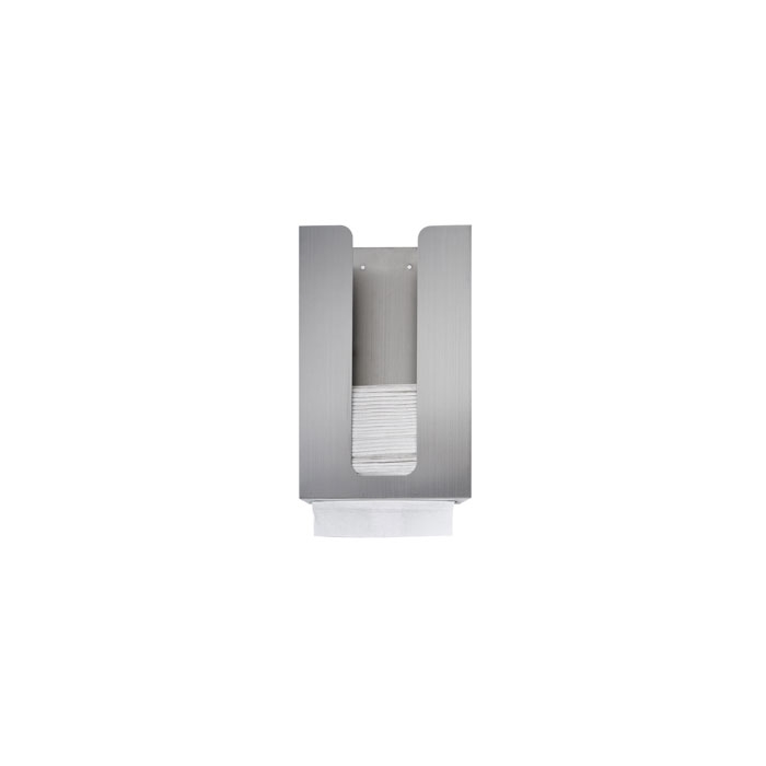 Dolphin Paper Towel Dispenser Behind Mirror - Satin Stainless Steel