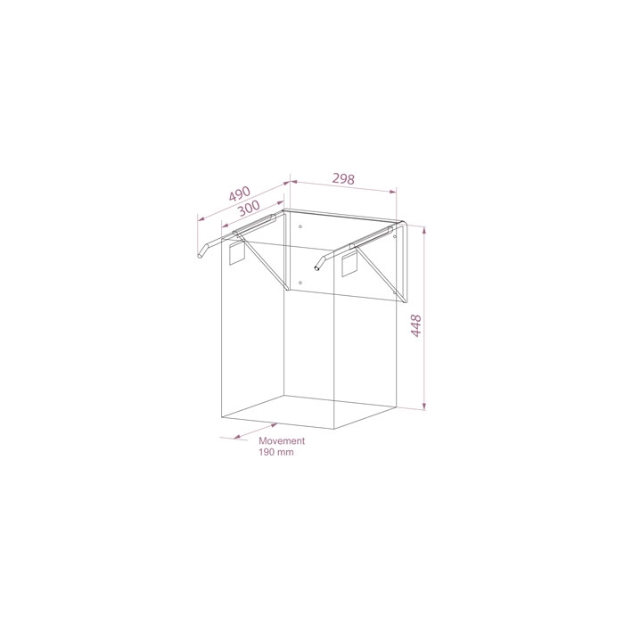 Dolphin Prestige Under Counter Waste Bin 40ltrs CAD Drawing