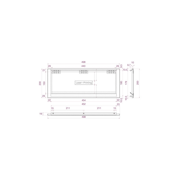 Dolphin Prestige Bespoke Swing Flap Chrome Nickel CAD Drawing