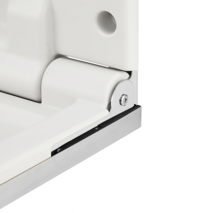 Horizontal Wall Mounted Baby Changing Unit Brushed Stainless Steel Corner BABN33
