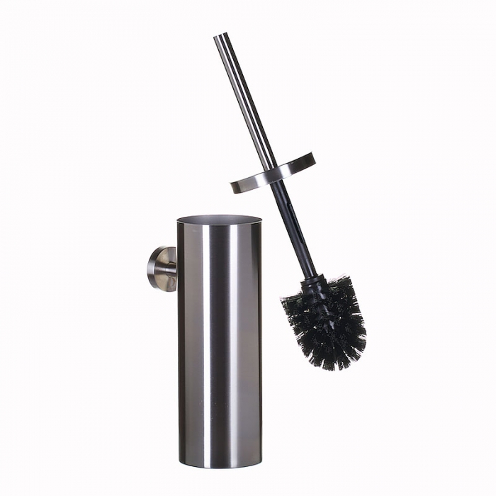 Wall Mounted Toilet Brush Set Brushed Satin