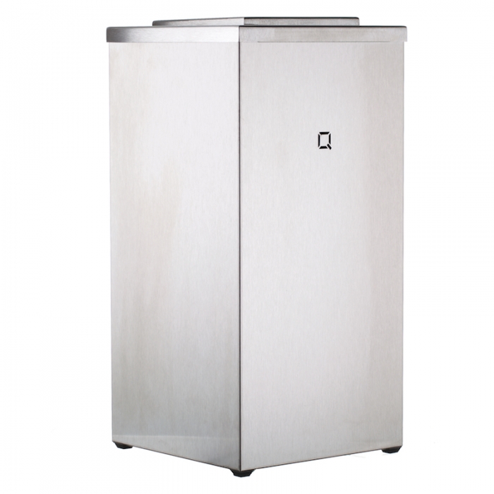 Prestige Qbic Stainless Steel Wastebin 30ltr - Side