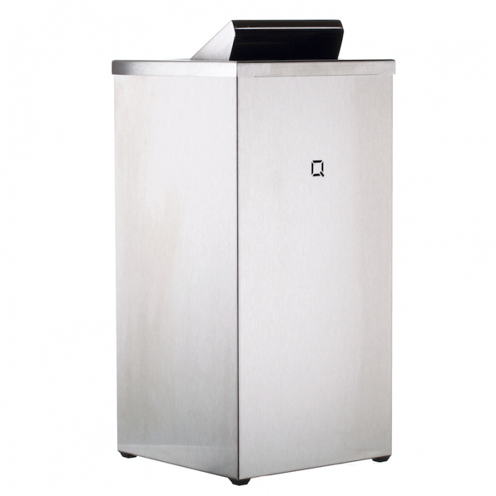 Prestige Qbic Stainless Steel Wastebin 30ltr - Open