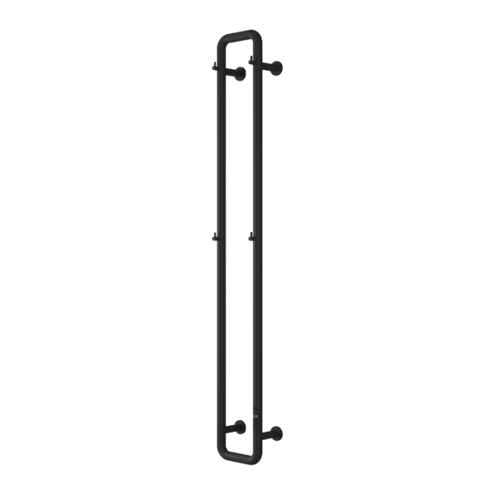 Prestige Pelmo Matt Black Towel Rail 1500mm x 200mm - EPLOK