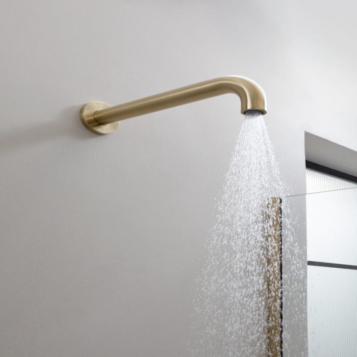 JTP Vos Brushed Brass Single Shower Head in situ shower head only - 2377400BBR 