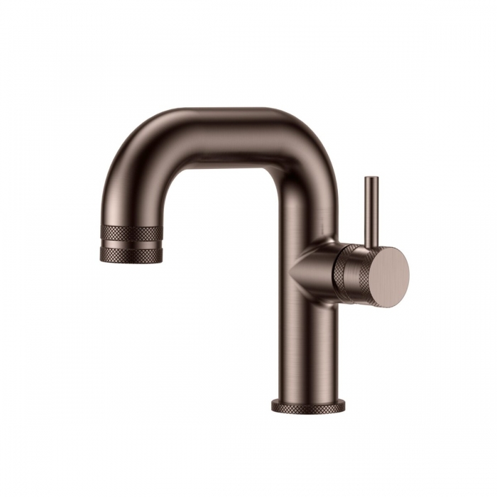 Scudo Core Brushed Bronze Side Lever Basin Mono image - NU-049