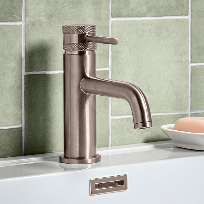 Scudo Core Mono Basin Mixer - Brushed Bronze In Situ