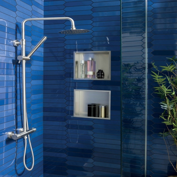 JTP VOS Stainless Steel Square Shower Niche 300mm x 300mm - In Situ