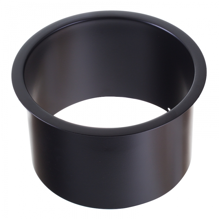 Black Matt Counter Mounted Circular Waste Chute 150mm