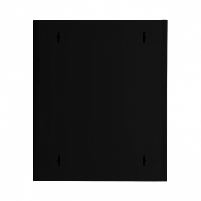 Smooth Matt Black 24L Wall Mounted Bin - Back