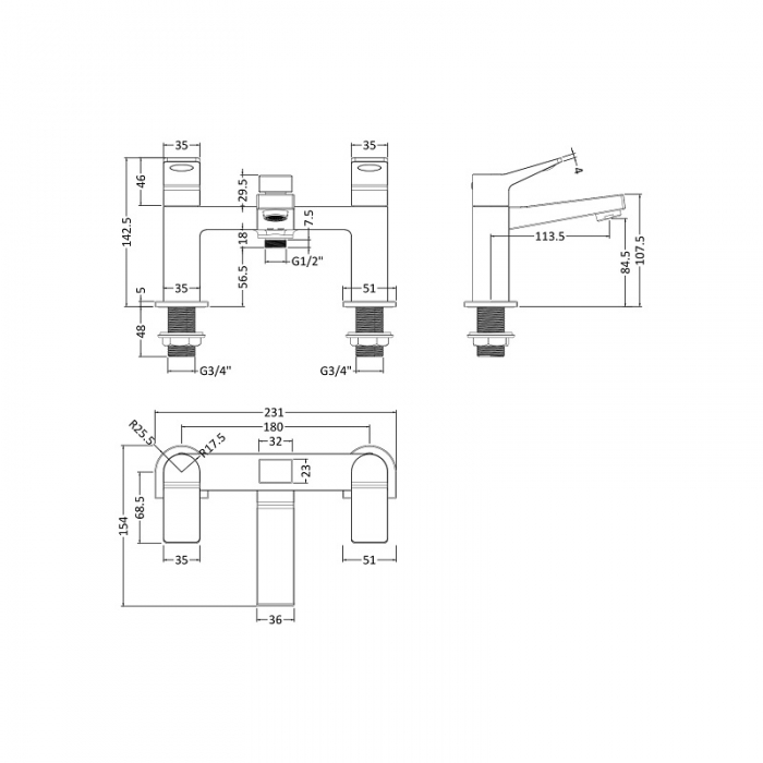 Soar Bath Shower Mixer CAD