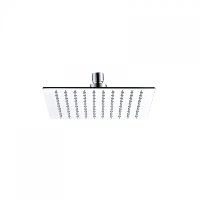 JTP Glide Polished Chrome Square Ultra-Thin 200mm Overhead Shower image on a plain white background - GLS200