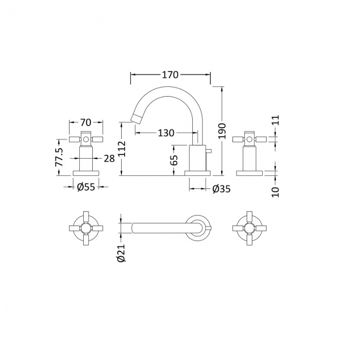 Tec Crosshead 3 hole CAD