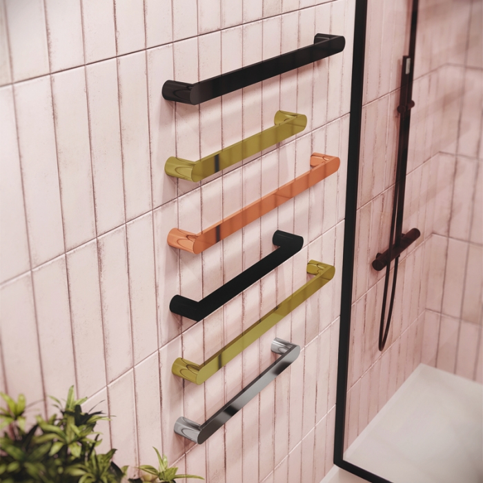 Twyford Towel Rails All Finishes Side View In Situ