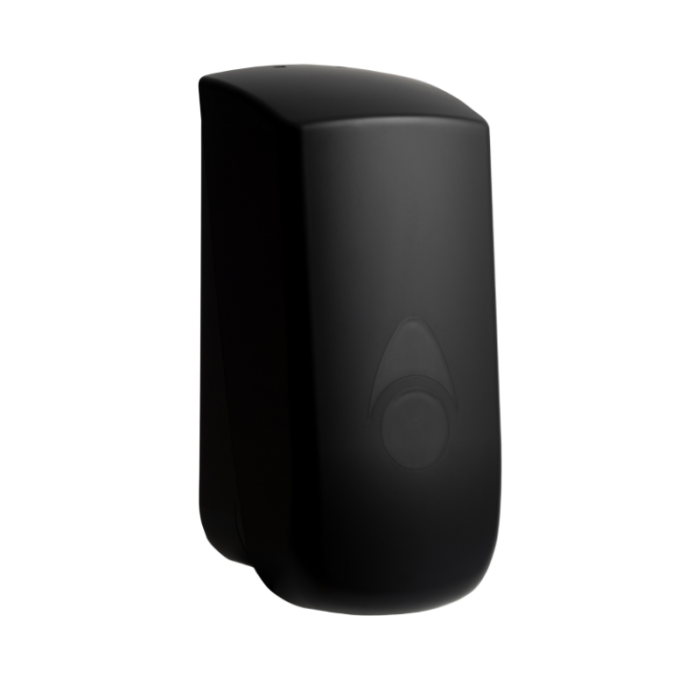 Myriad Recycled Matt Black 900ml Wall Mounted Liquid Soap Dispenser  Angled 6LR-MBK