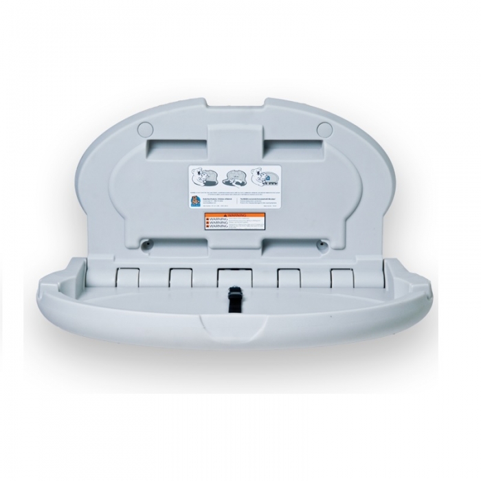 Oval Wall-Mounted Baby Changing Station Koala Kare Open Grey