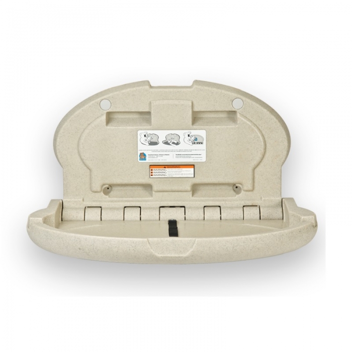 Oval Wall-Mounted Baby Changing Station Koala Kare Open Sandstone