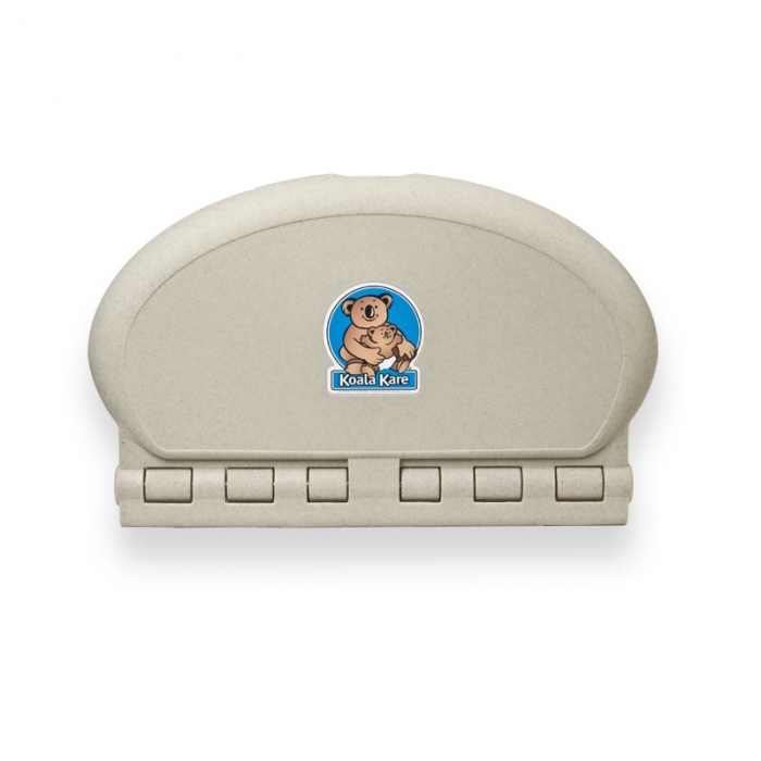 Oval Wall-Mounted Baby Changing Station Koala Kare Closed Sandstone