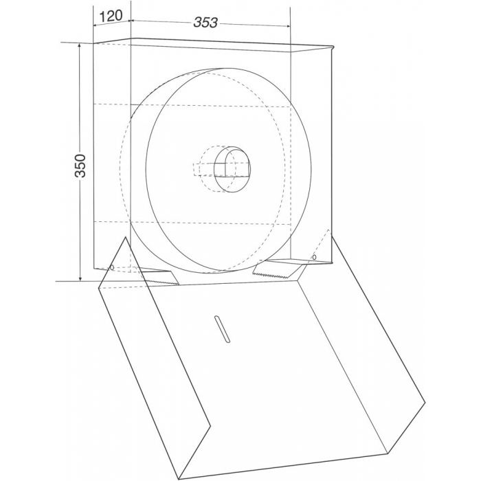 Prestige Jumbo Toilet Roll Holder - WP163 Drawing