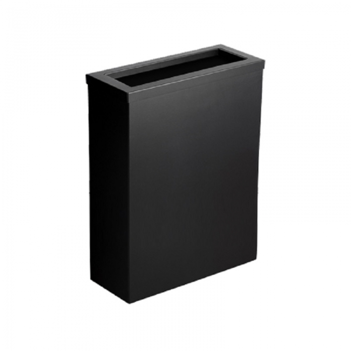 Opal Matt Black Steel 30 Litre Waste Bin With Chute Lid