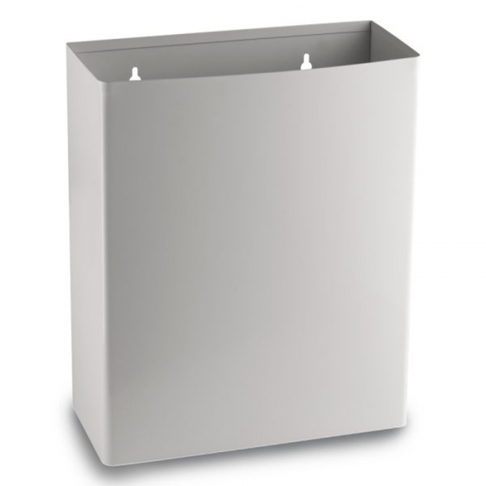 Prestige Ecoline Matt Black 23L Wall Mounted Open Top Bin side image - E-23WOT/WH