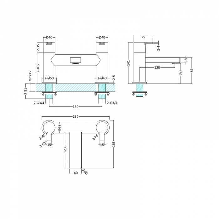 Willow Bath Filler CAD