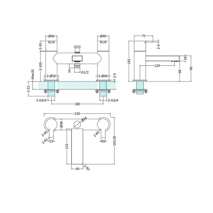 Willow Bath Shower CAD