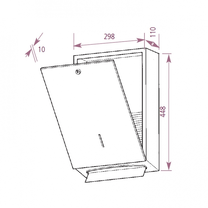 Paper Towel Dispenser 500 Prestige Drawing