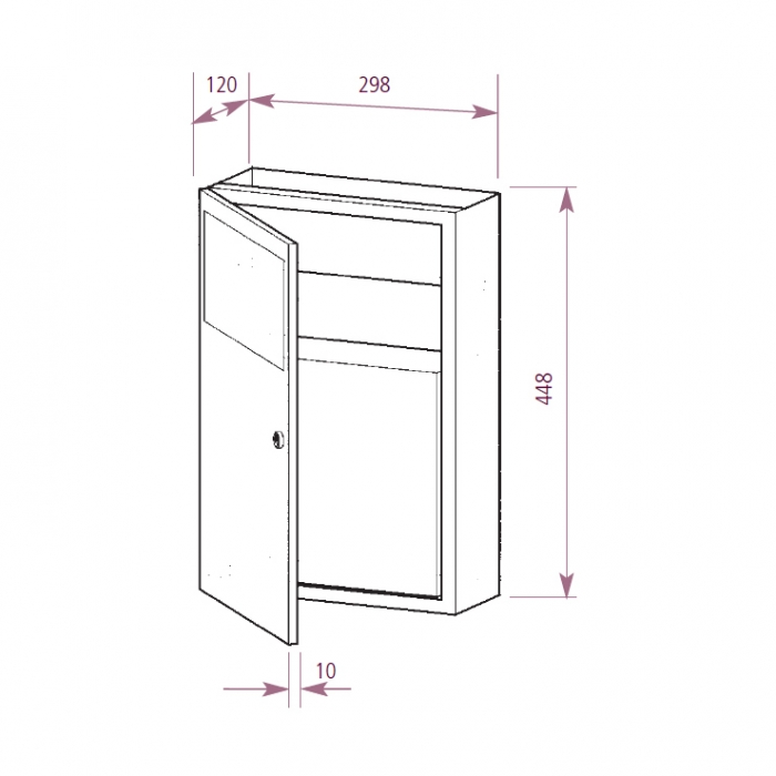 Sanitary Bin 5 Litres Swing Flap Prestige - CAD