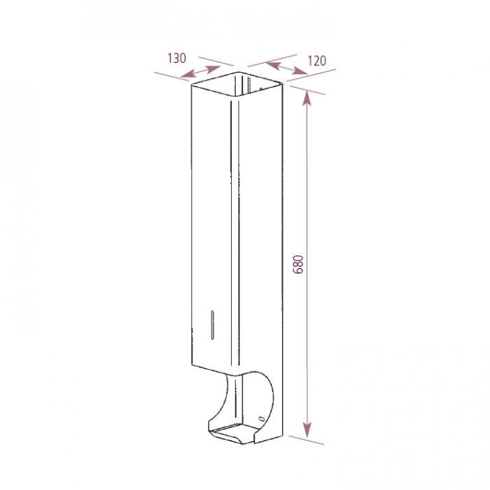 Dolphin Prestige 5 Spare Toilet Roll Holder Dimensions WP168