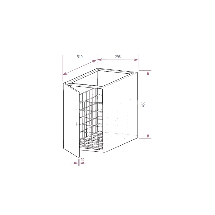 Prestige Under Counter Waste Bin 43ltrs