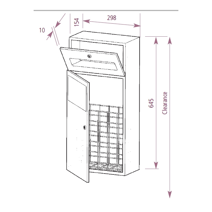 Prestige Paper Towel Bin Combination Unit CAD