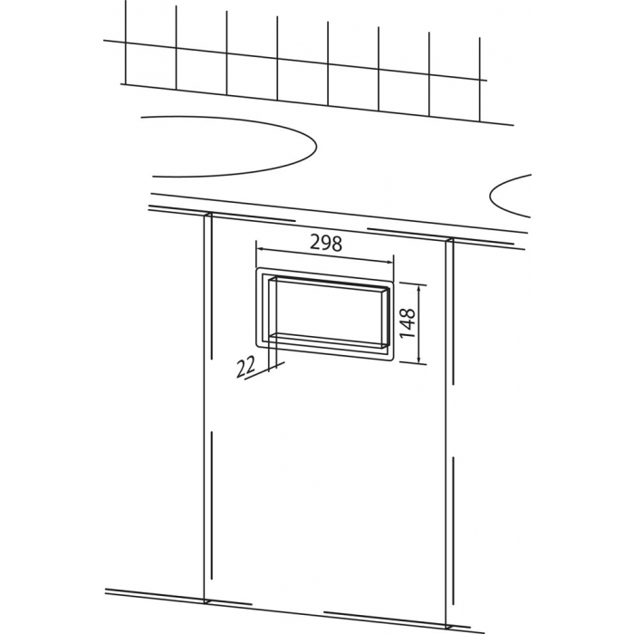 Prestige Surface Mounted Bin Frame - Drawing 2