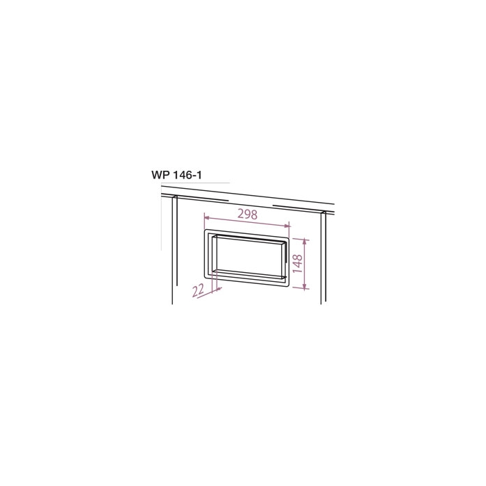 Dolphin Prestige Surface Mounted Bin Frame - DP5604 Drawing