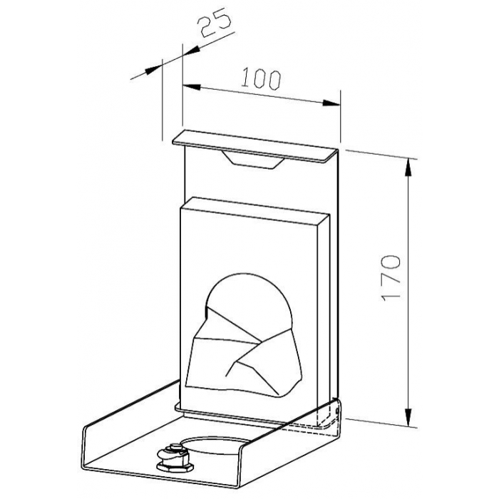 Lockable Sanitary Bag Dispenser Chrome Nickel Stainless CAD