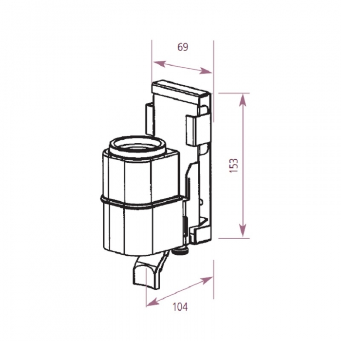  Prestige Behind Mirror Soap Dispenser CAD Drawing