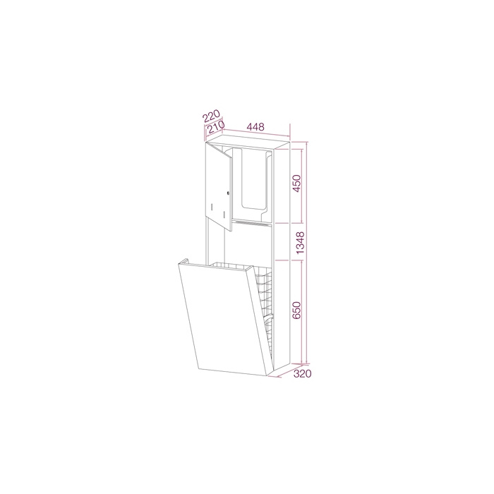 Prestige Soap Towel Bin Combination Unit CAD