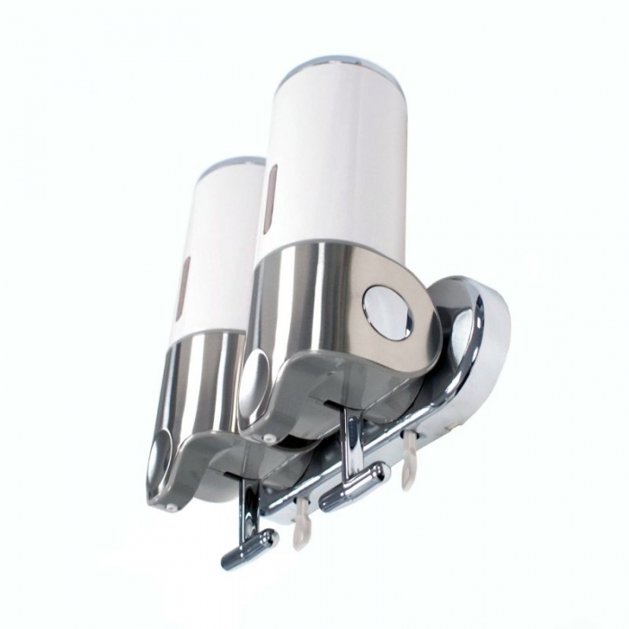 Shower Soap Dispensers White ABS Stainless Steel