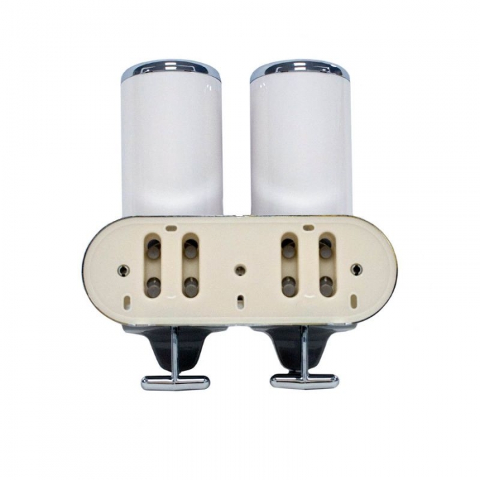 Shower Soap Dispensers White ABS Stainless Steel