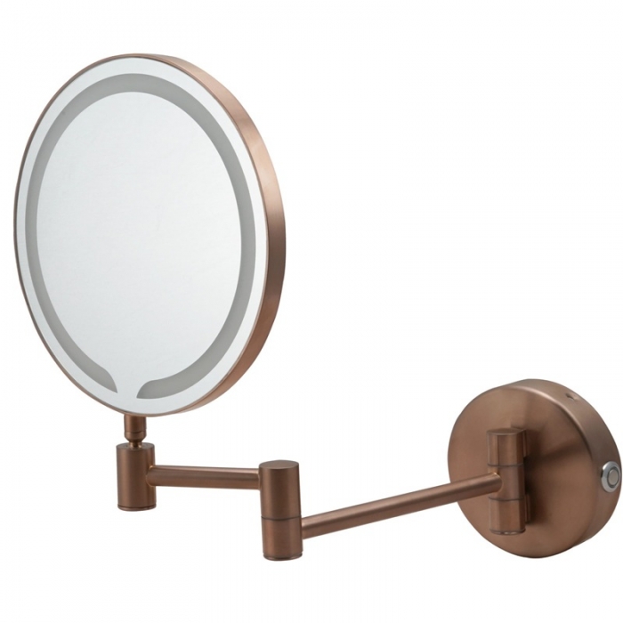 JTP Zoom Magnifying Shaving Mirror Brushed Bronze